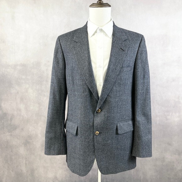bill blass Other - VTG Bill Blass Mens‎ Blazer 42S Gray Glen Plaid Sport Coat Jacket Heritage Prep